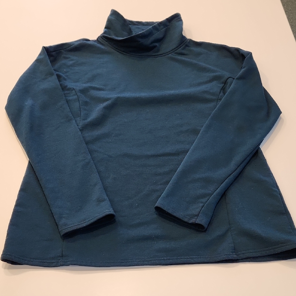 32 ° Ladies Small Blue Turtleneck Long Sleeve Top